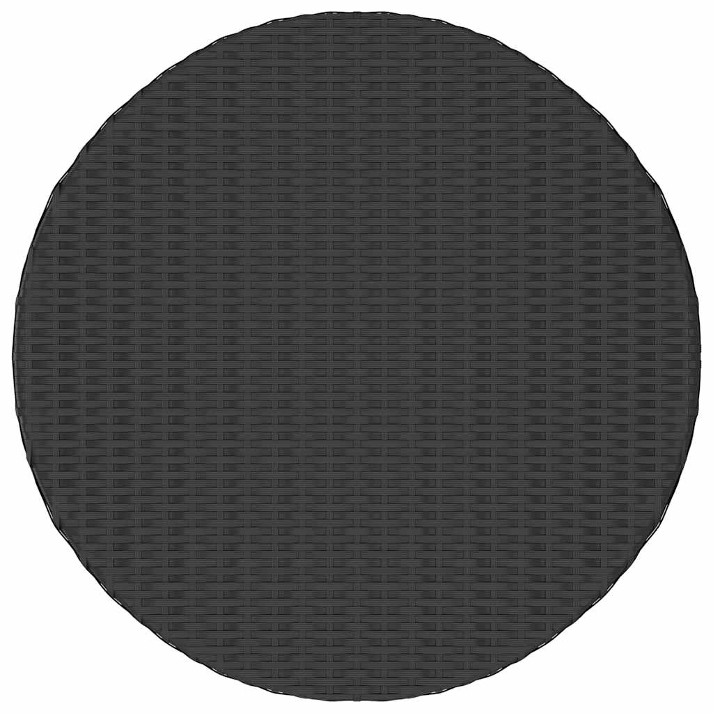5-tlg. Garten-Sofagarnitur mit Auflagen Poly Rattan Schwarz