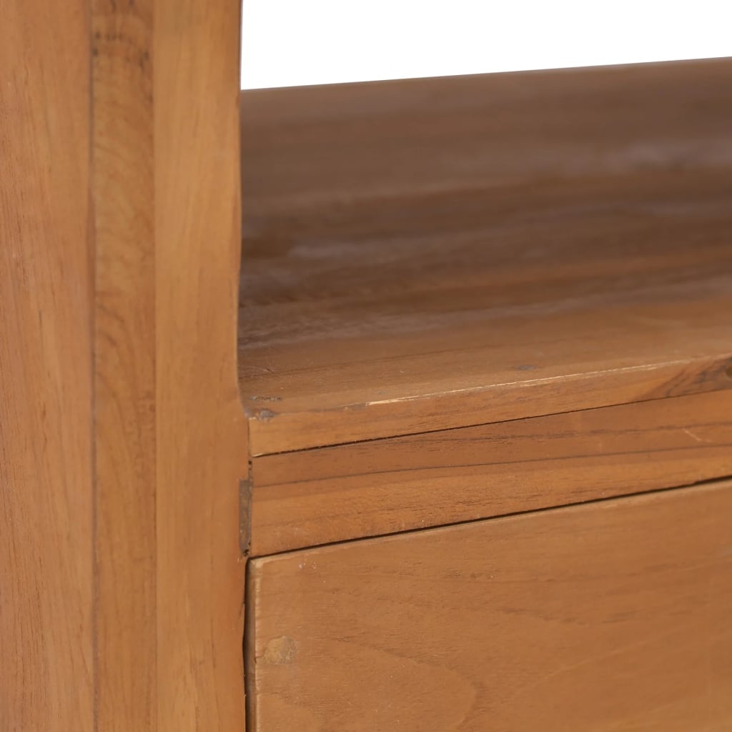 TV-Schrank mit Rollen 80x50x42 cm Teak Massivholz