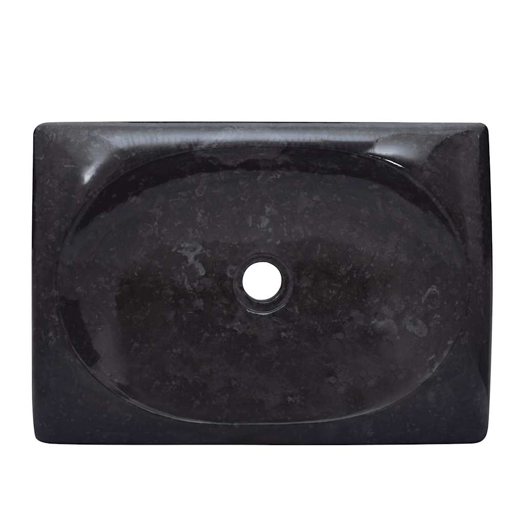 Waschbecken Schwarz 50x35x10 cm Marmor