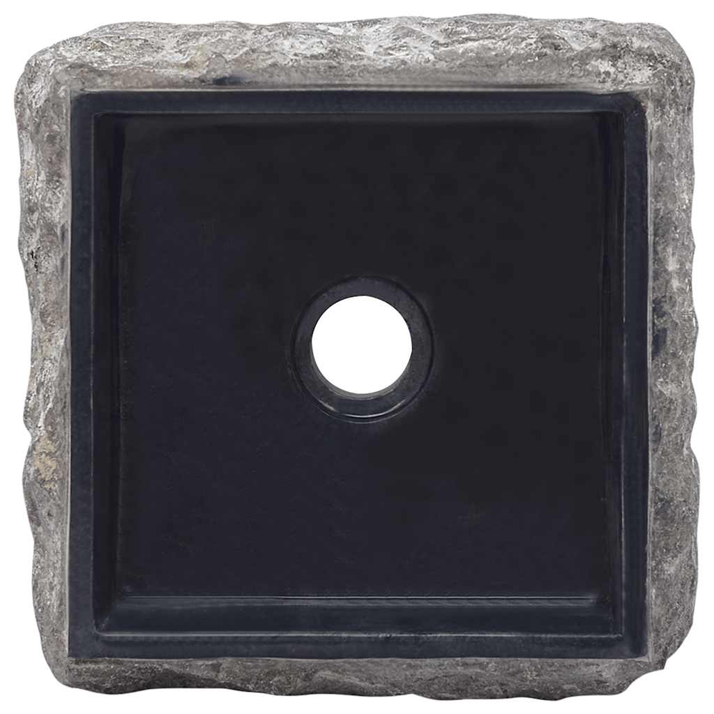 Waschbecken Schwarz 30x30x13 cm Marmor