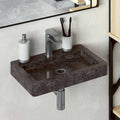 Wandwaschbecken Schwarz 38x24x6,5 cm Marmor