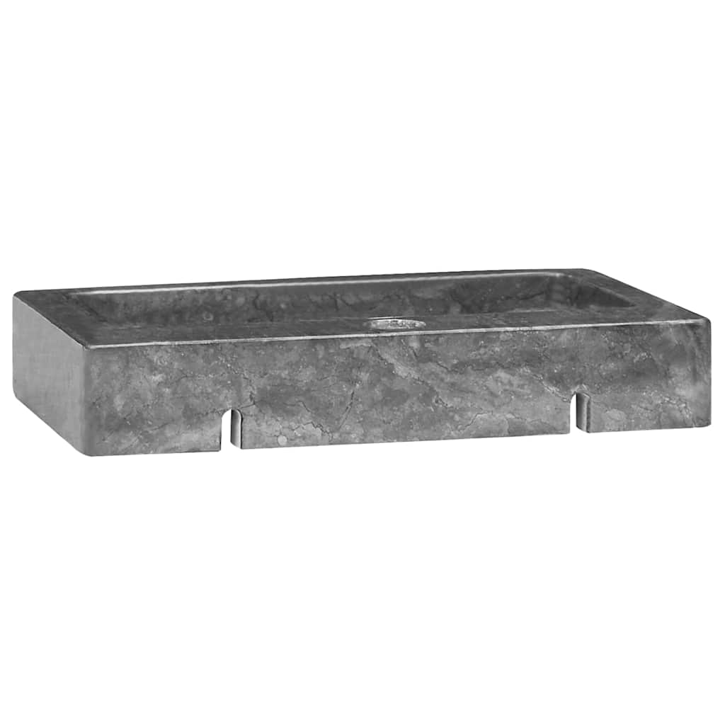 Wandwaschbecken Grau 38x24x6,5 cm Marmor