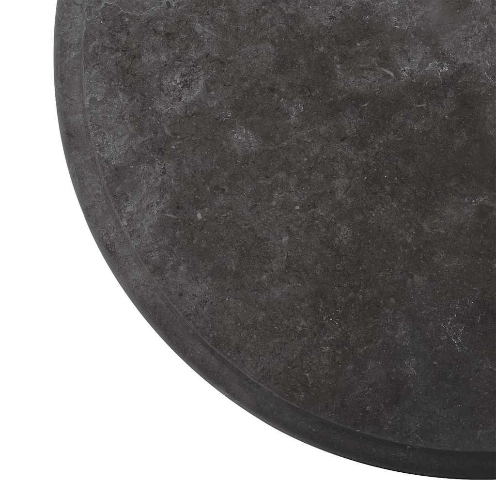 Tischplatte Schwarz Ø40x2,5 cm Marmor