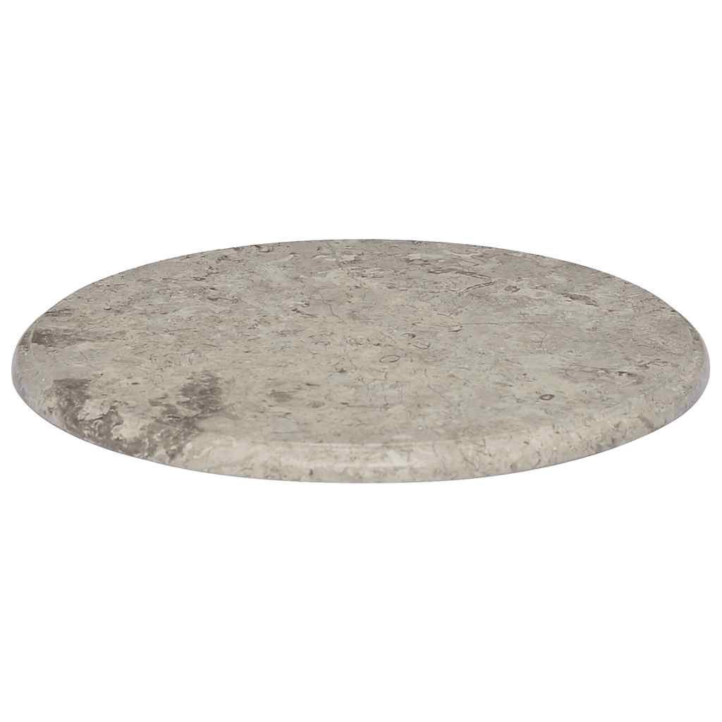 Tischplatte Grau Ø50x2,5 cm Marmor