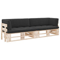 2-Sitzer-Palettensofa mit Kissen Imprägniertes Kiefernholz