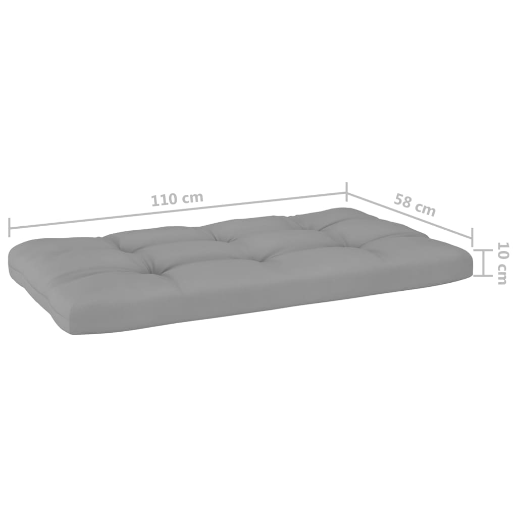 4-tlg. Paletten-Lounge-Set Grau Imprägniertes Kiefernholz