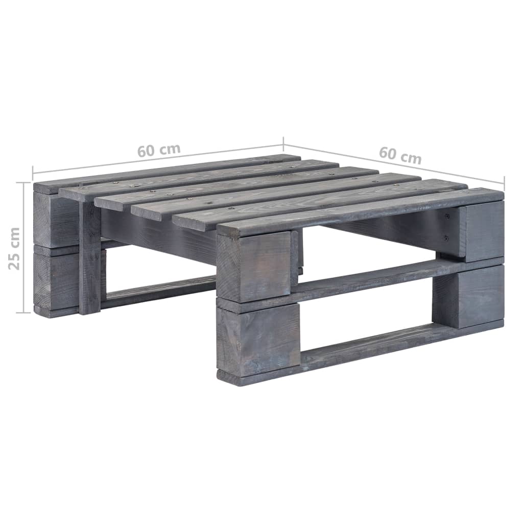 4-tlg. Paletten-Lounge-Set Grau Imprägniertes Kiefernholz