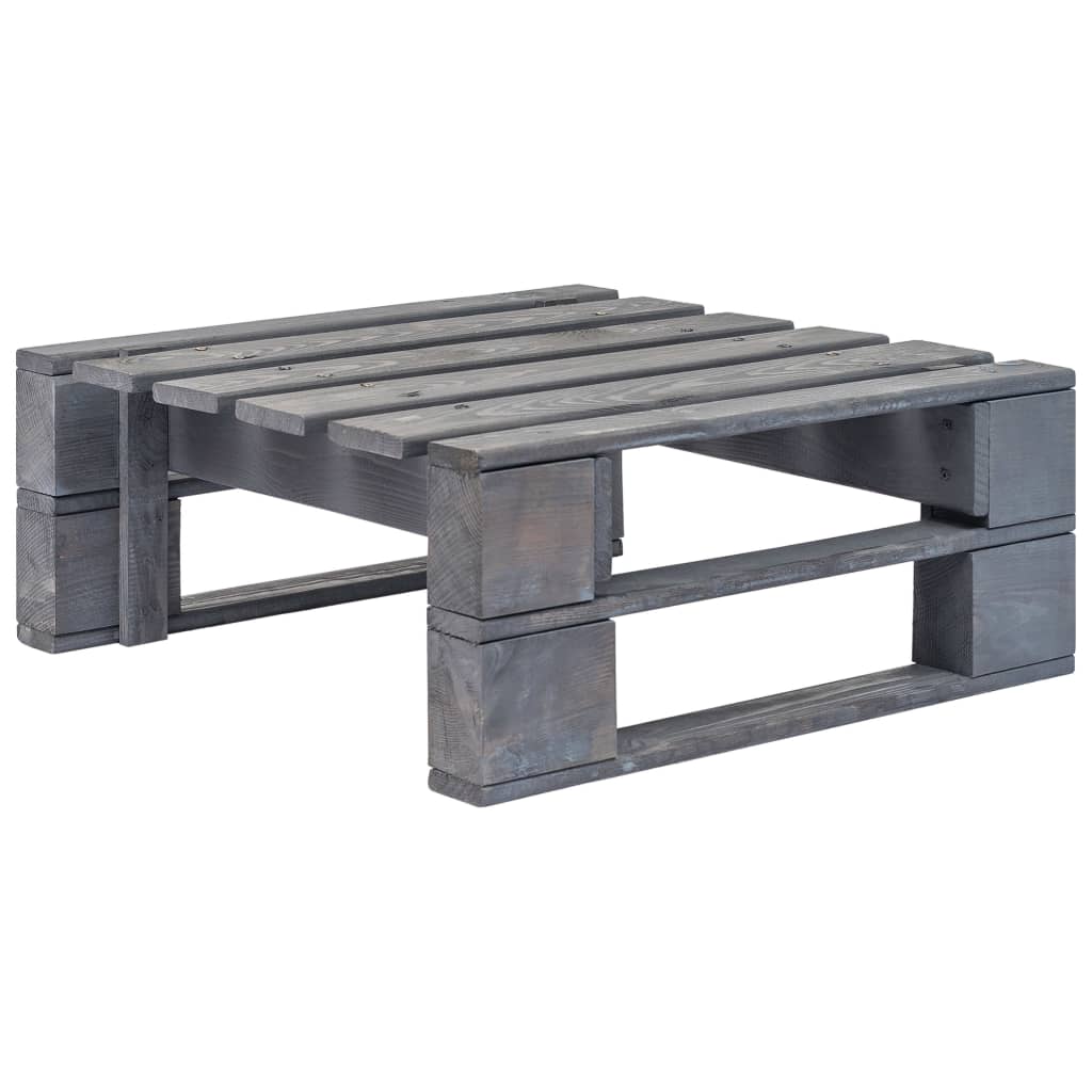 4-tlg. Paletten-Lounge-Set Grau Imprägniertes Kiefernholz