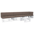 4-tlg. Paletten-Lounge-Set Weiß Imprägniertes Kiefernholz