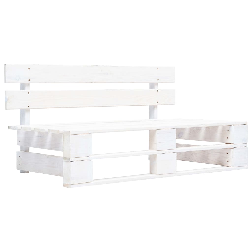 4-tlg. Paletten-Lounge-Set Weiß Imprägniertes Kiefernholz