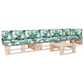 4-tlg. Paletten-Lounge-Set mit Kissen Imprägniertes Kiefernholz