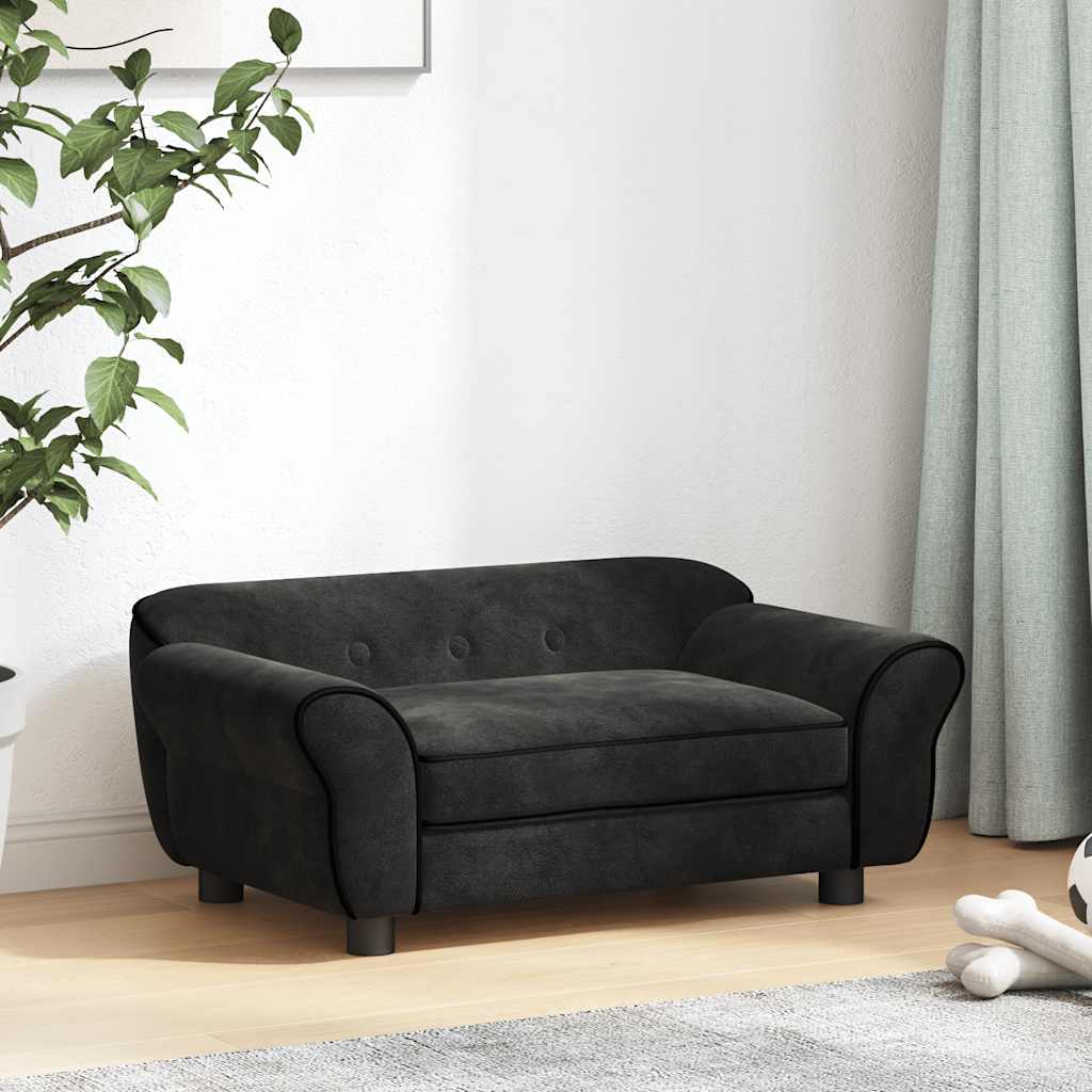 Hundesofa Schwarz 72x45x30 cm Plüsch