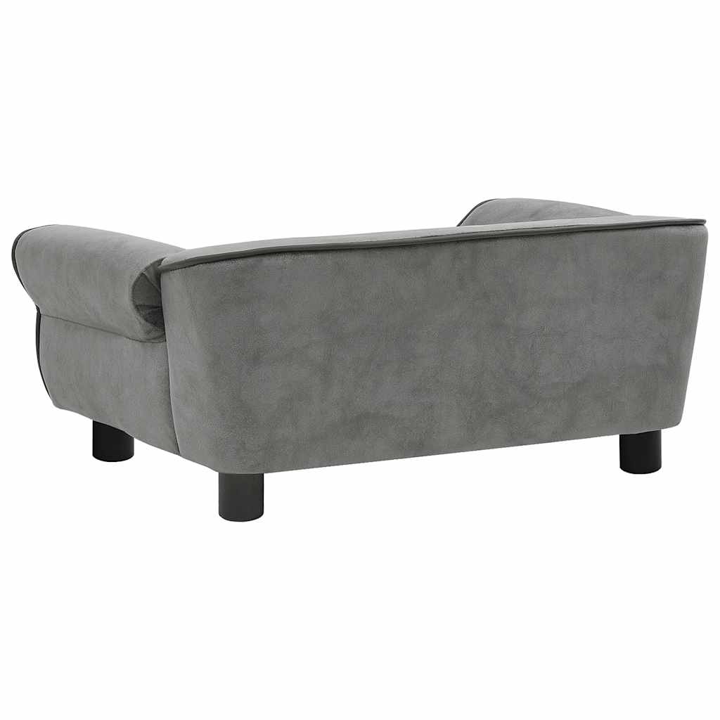 Hundesofa Dunkelgrau 72x45x30 cm Plüsch
