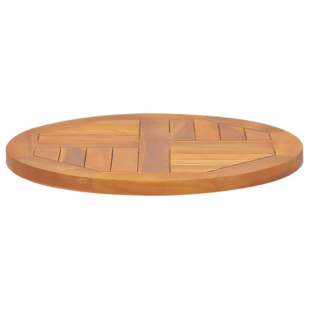 Tischplatte Massivholz Teak Rund 2,5 cm 50 cm