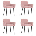 Esszimmerstühle 4 Stk. Rosa Samt