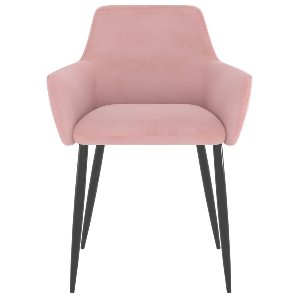 Esszimmerstühle 4 Stk. Rosa Samt