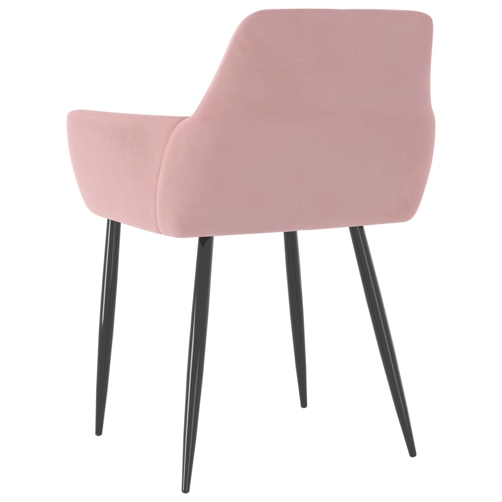 Esszimmerstühle 4 Stk. Rosa Samt