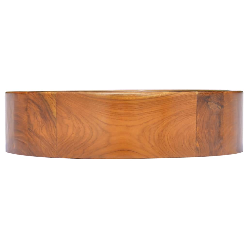 Waschbecken Massivholz Teak Φ40x10 cm