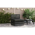 Garten-Mittelsofa aus Paletten Grau Kiefernholz Imprägniert