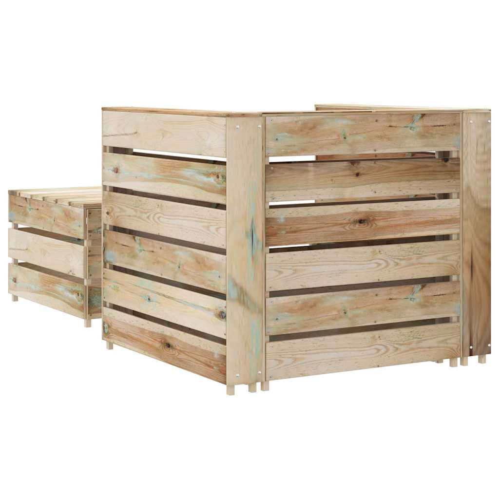 2-tlg. Garten-Lounge-Set aus Paletten Imprägniertes Kiefernholz
