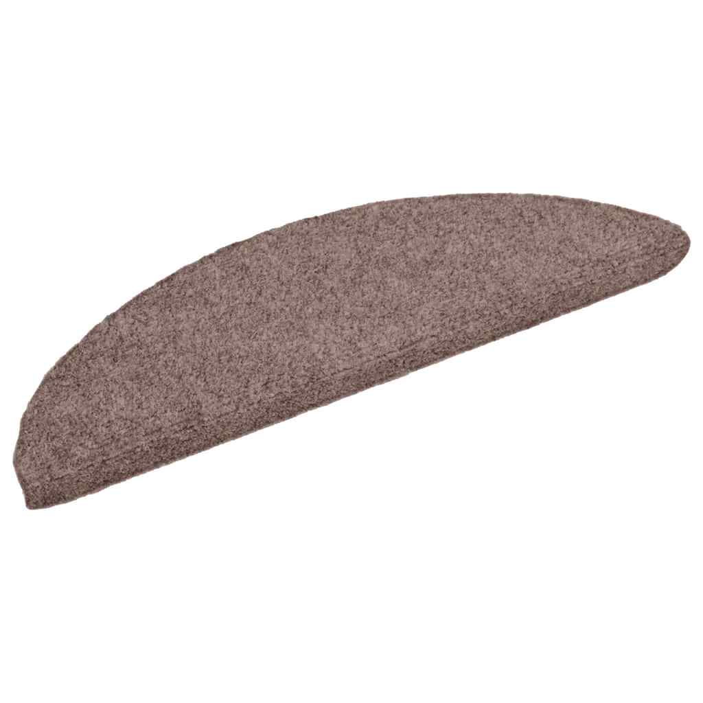 Stufenmatten Selbstklebend 5 Stk. 56x17x3 cm Hellbraun Halbrund