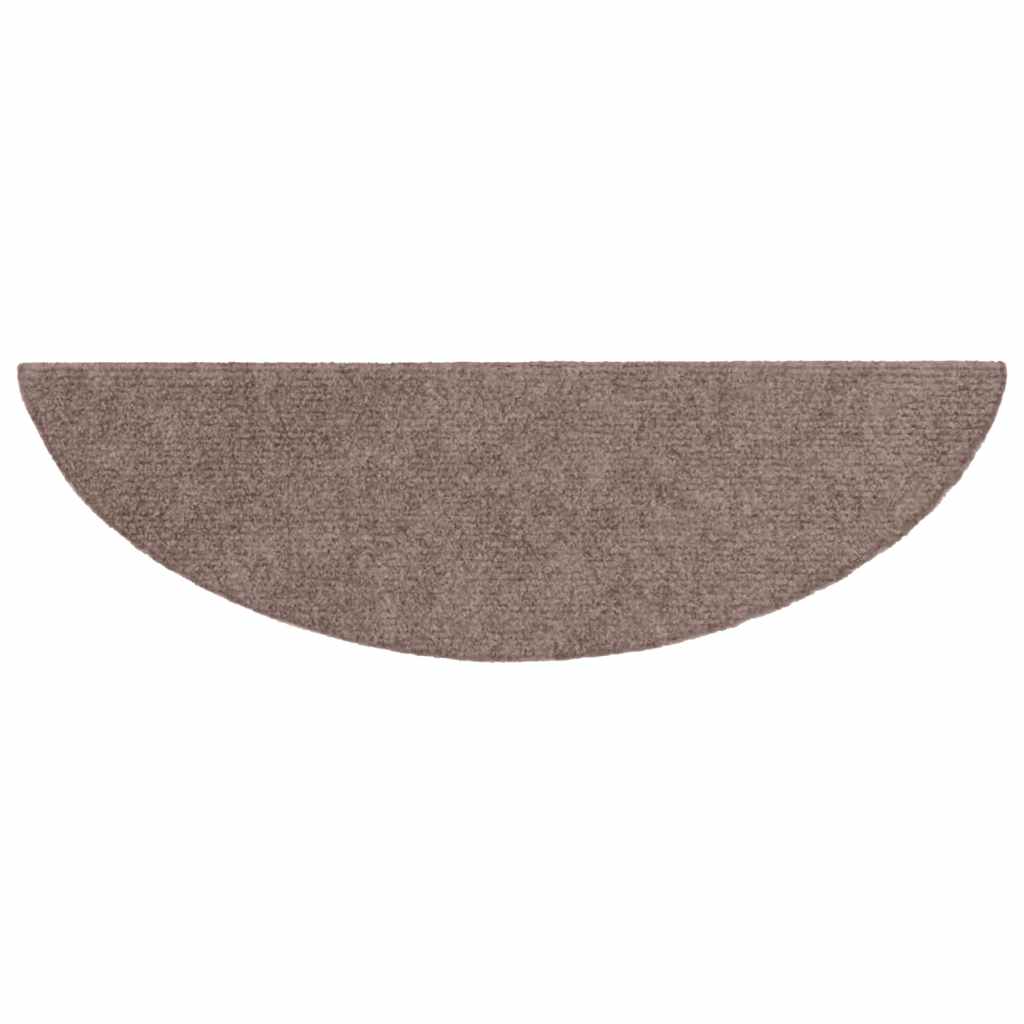 Stufenmatten Selbstklebend 5 Stk. 56x17x3 cm Hellbraun Halbrund