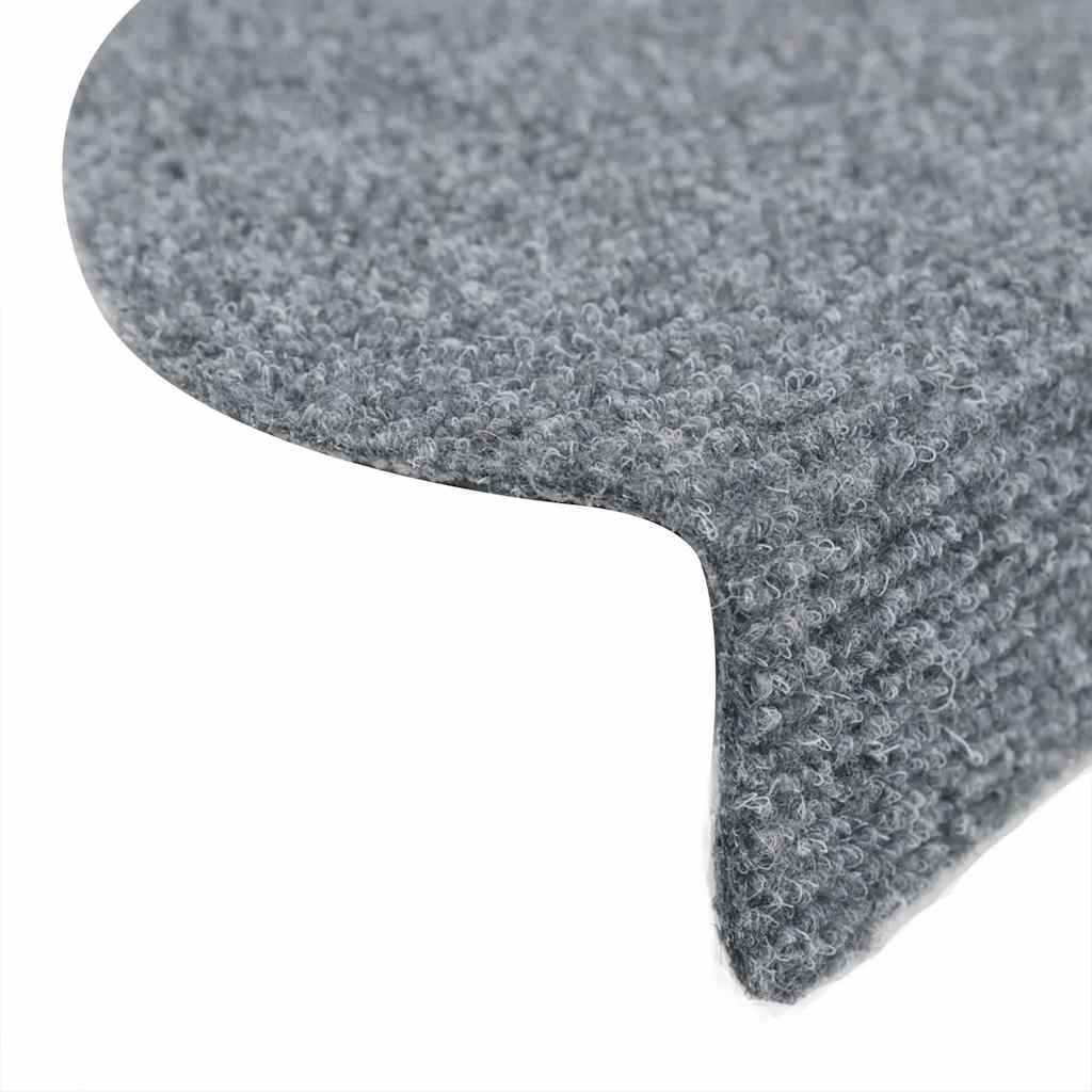 Stufenmatten Selbstklebend 5 Stk. 56x17x3 cm Hellgrau Halbrund