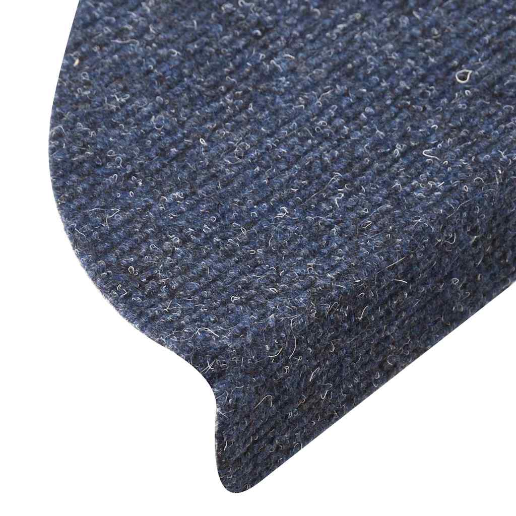 Stufenmatten Selbstklebend 10 Stk. 56x17x3 cm Blau Halbrund