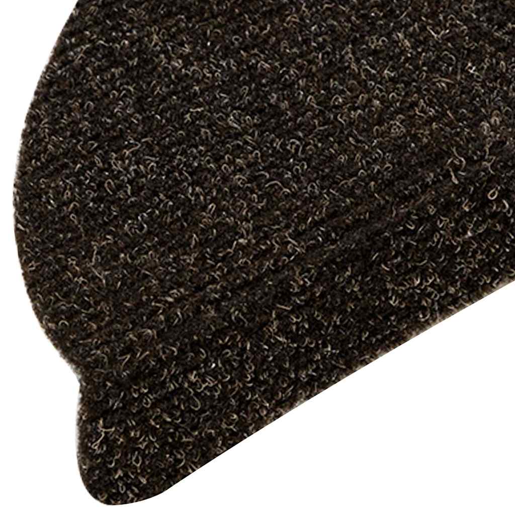 Stufenmatten Selbstklebend 10 Stk. 56x17x3 cm Dunkelbraun Halbrund