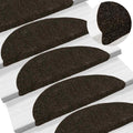 Stufenmatten Selbstklebend 10 Stk. 56x17x3 cm Dunkelbraun Halbrund
