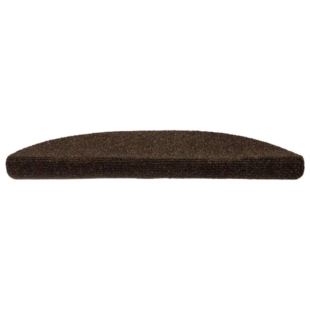Stufenmatten Selbstklebend 5 Stk. 56x17x3 cm Braun Halbrund
