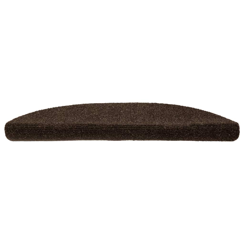 Stufenmatten Selbstklebend 10 Stk. 56x17x3 cm Braun Halbrund