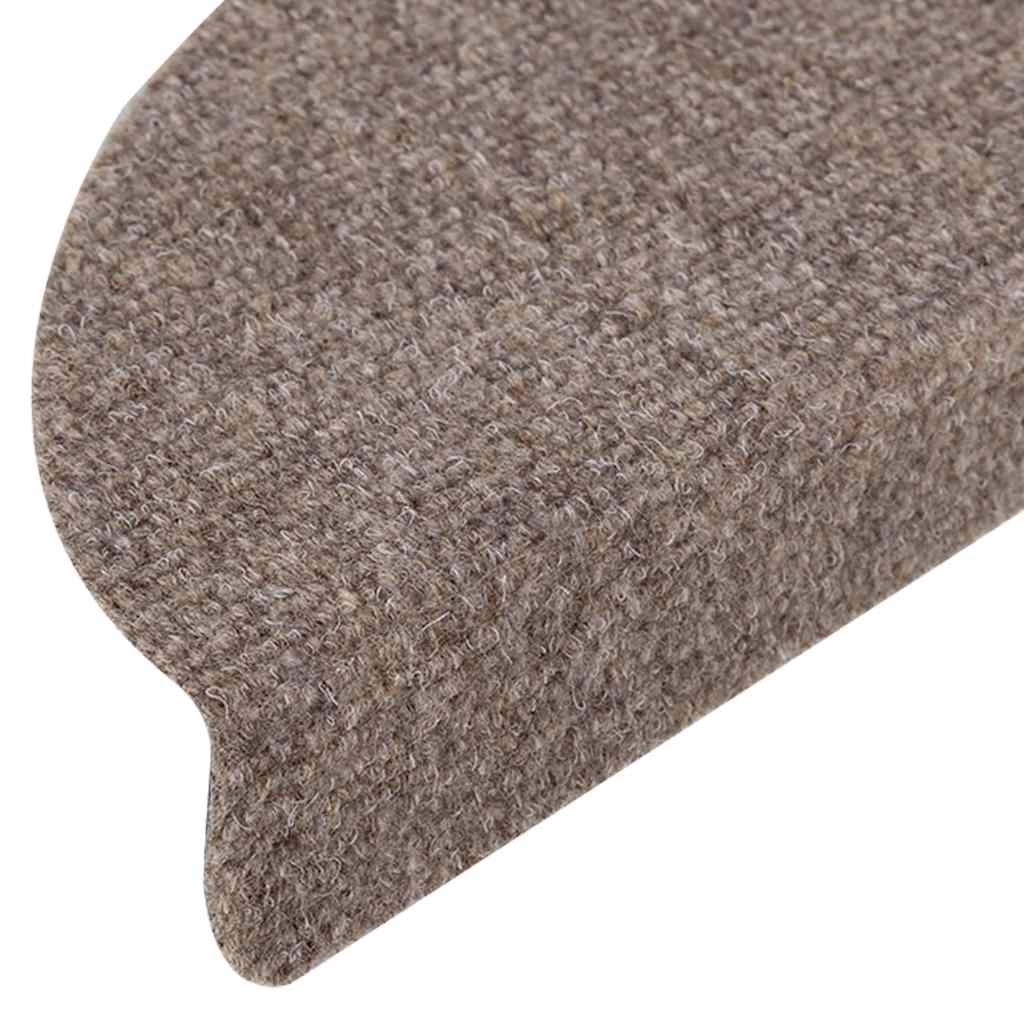 Stufenmatten Selbstklebend 5 Stk. 56x17x3 cm Beige Halbrund
