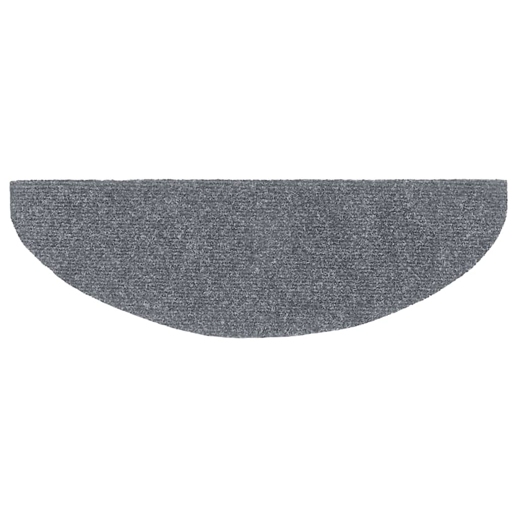 Stufenmatten Selbstklebend 5 Stk. 65x21x4 cm Hellgrau Halbrund Groß