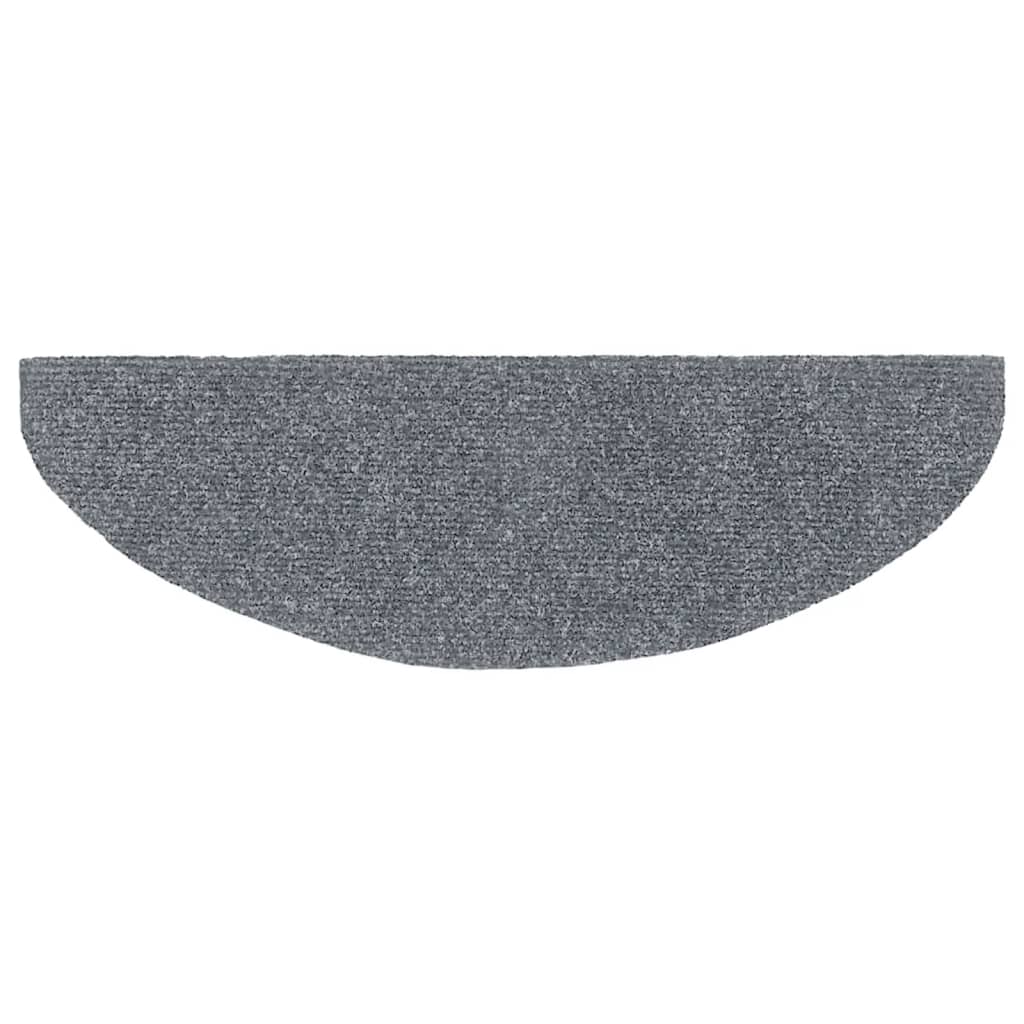 Stufenmatten Selbstklebend 10 Stk. 65x21x4 cm Hellgrau Halbrund Groß