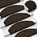 Stufenmatten Selbstklebend 10 Stk. 65x21x4 cm Dunkelbraun Halbrund Groß