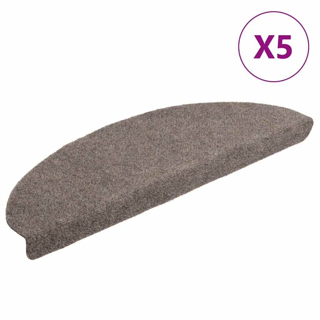 Stufenmatten Selbstklebend 5 Stk. 65x21x4 cm Beige Halbrund Groß