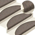 Stufenmatten Selbstklebend 5 Stk. 65x21x4 cm Beige Halbrund Groß