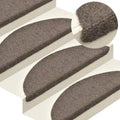 Stufenmatten Selbstklebend 10 Stk. 65x21x4 cm Beige Halbrund Groß