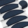 Stufenmatten Selbstklebend 10 Stk. 65x21x4 cm Marineblau Halbrund Groß