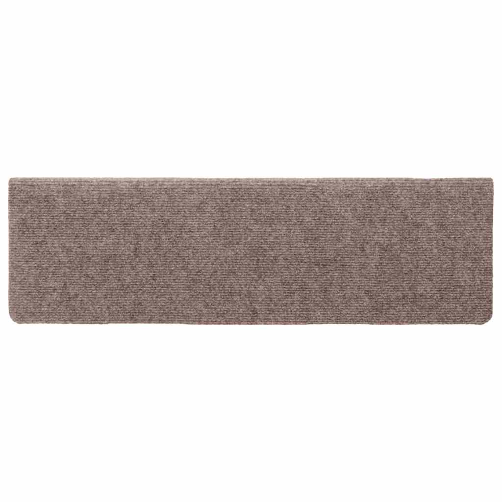 Stufenmatten Selbstklebend 5 Stk. 65x21x4 cm Hellbraun Rechteckiger Rand