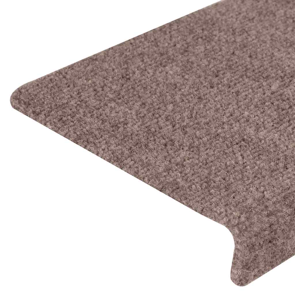 Stufenmatten Selbstklebend 5 Stk. 65x21x4 cm Hellbraun Rechteckiger Rand