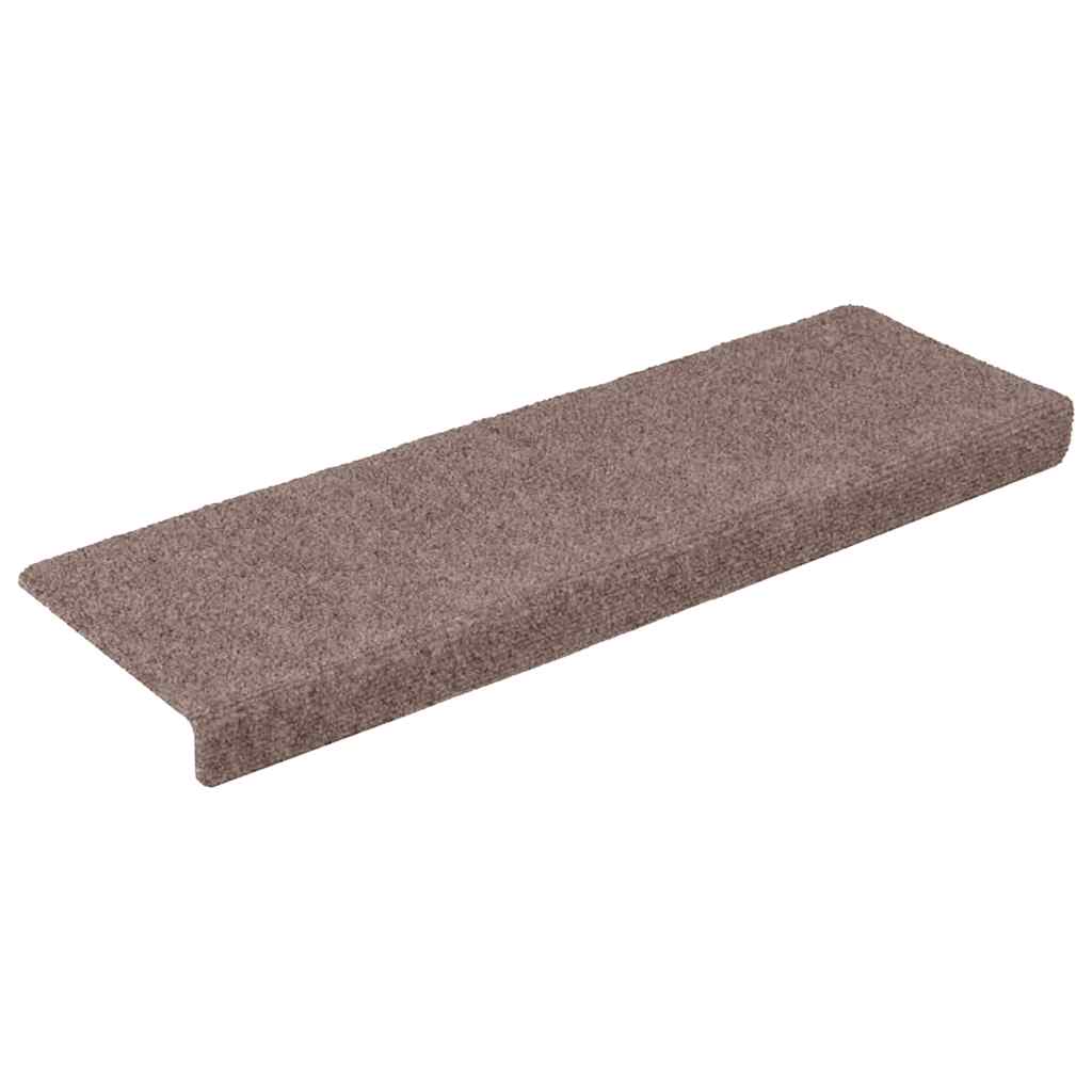 Stufenmatten Selbstklebend 10 Stk. 65x21x4 cm Hellbraun Rechteckiger Rand