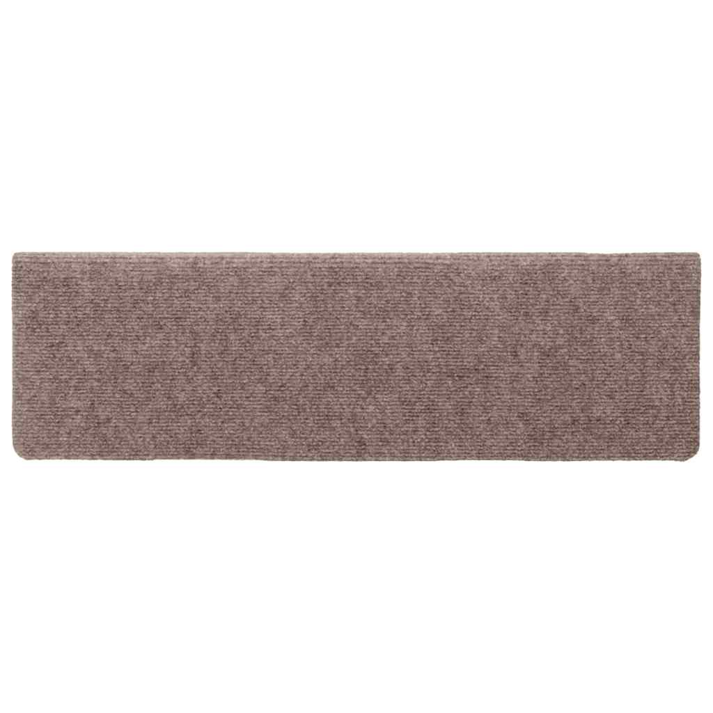 Stufenmatten Selbstklebend 10 Stk. 65x21x4 cm Hellbraun Rechteckiger Rand