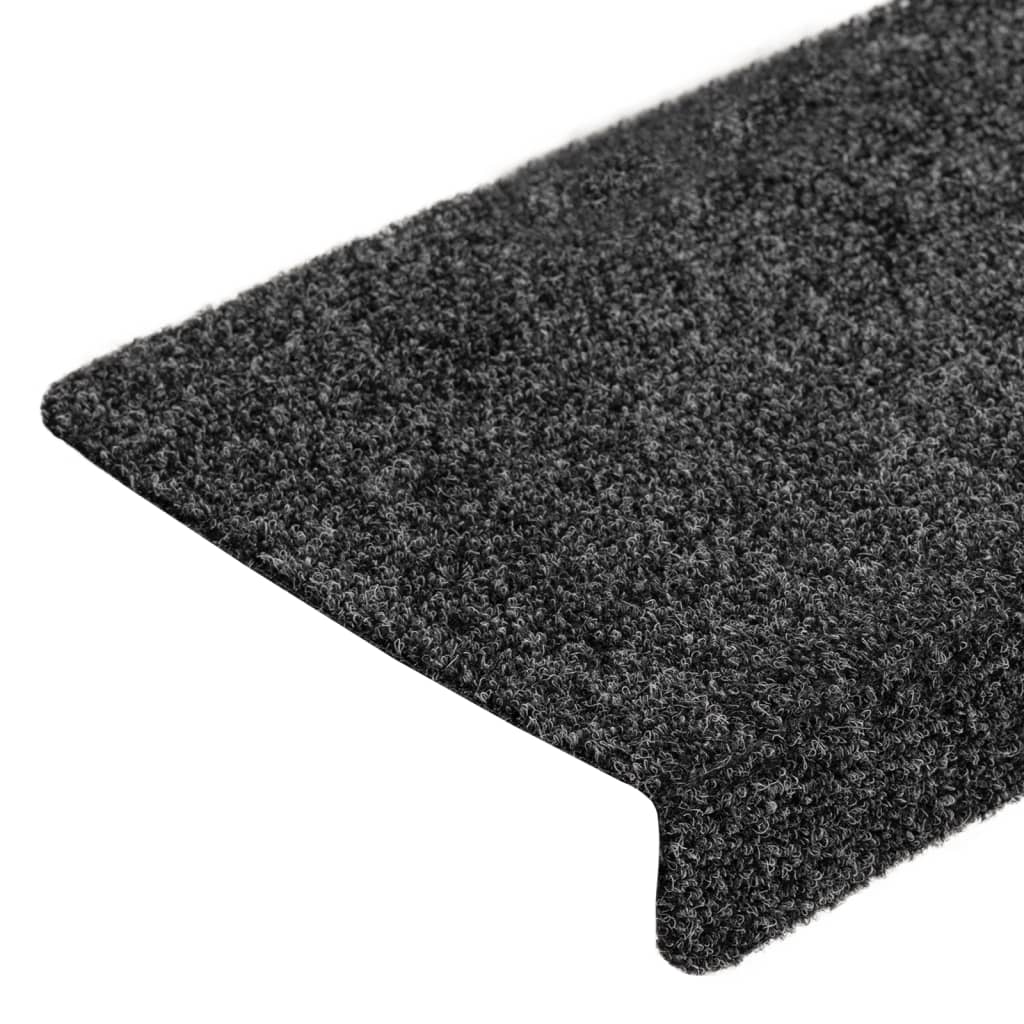 Stufenmatten Selbstklebend 5 Stk. 65x21x4 cm Dunkelgrau Rechteckiger Rand