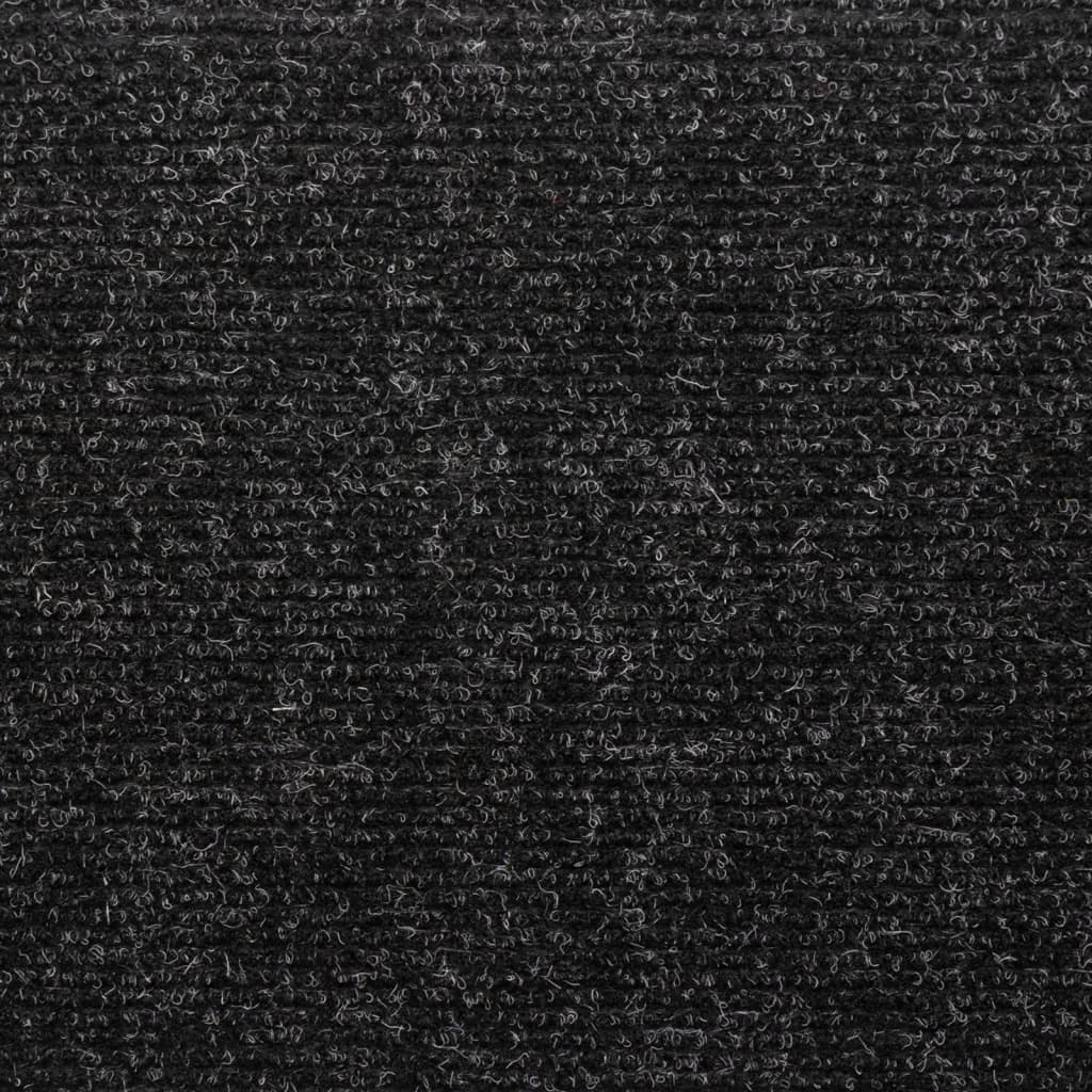 Stufenmatten Selbstklebend 5 Stk. 65x21x4 cm Schwarz Rechteckiger Rand