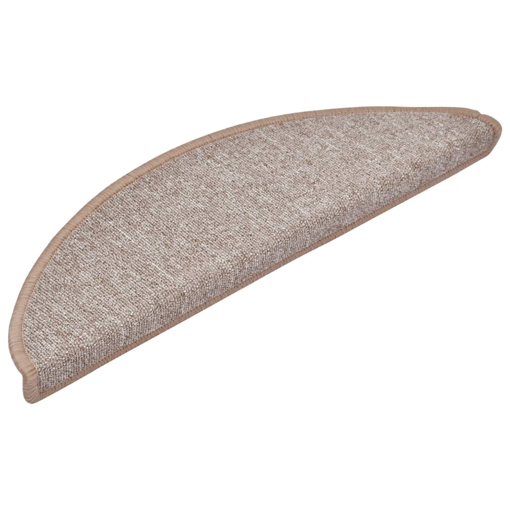 Stufenmatten 10 Stk. 56x17x3 cm Hellbraun Halbrund