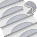 Stufenmatten 10 Stk. 56x17x3 cm Hellgrau Halbrund