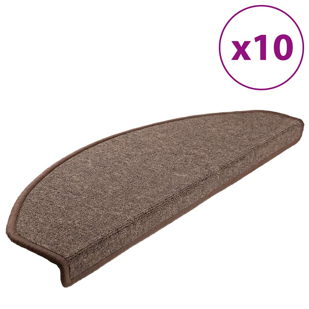 Stufenmatten 10 Stk. 65x24x4 cm Kaffeebraun Halbrund Groß