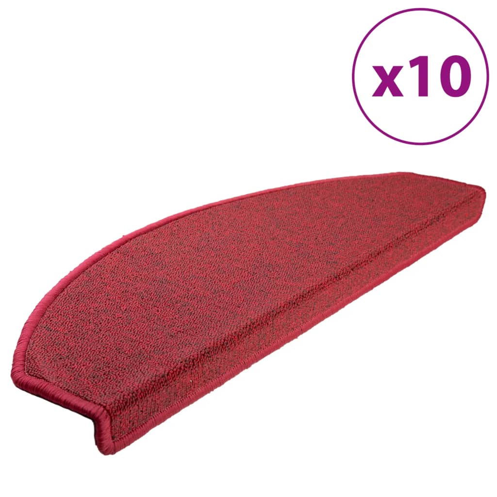 Stufenmatten 10 Stk. 65x24x4 cm Rot Halbrund Groß